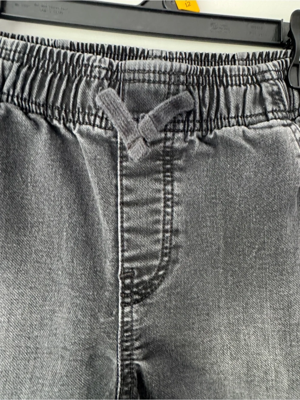 GAP Girls Relaxed Wide-Leg Drawstring Jeans in Charcoal